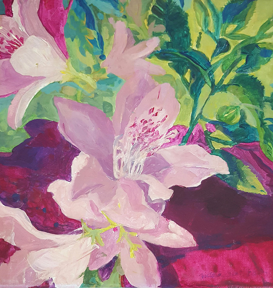 Painting of Azaleas by Victoria Platt Ellis